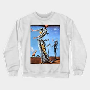 Salvador Dali The Burning Giraffe Art Print Surrealism Graphic Poster Surreal Style Crewneck Sweatshirt